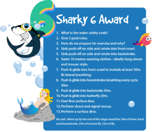 Sharky 6 Swimming Award